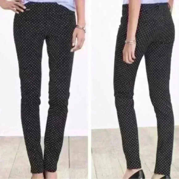 Banana Republic Sloan slim ankle pants black/white arrow pattern Women’s size 4 - Picture 1 of 9